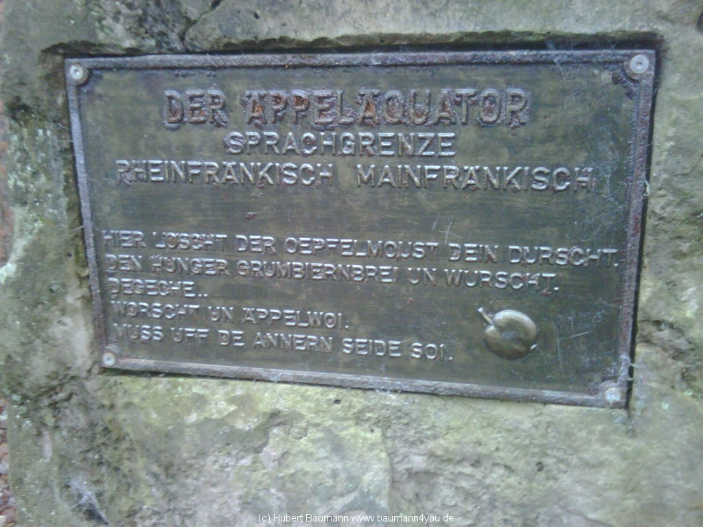 Der Äppeläquator - Kategorien: Allgemein  Der-Aeppelaequator-Sprachgrenze-rheinfraenkisch-mainfraenkisch-1024x768